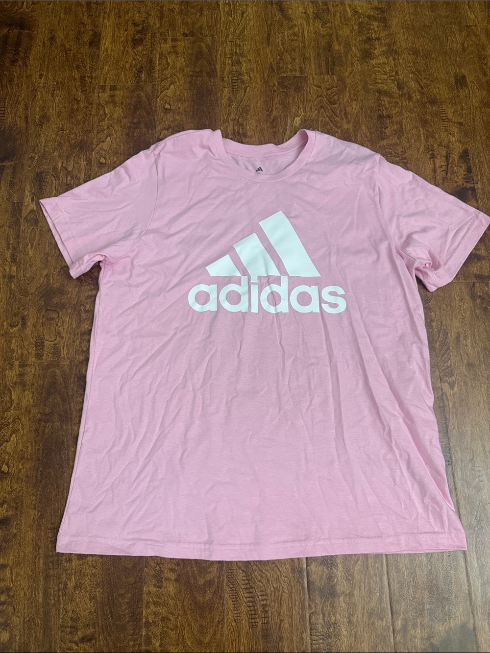 adidas Men’s Light Pink Short Sleeve Logo Tee Size XL